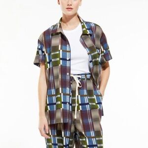 NWT Mapoesie x Parages blue grey Delhi orage shirt